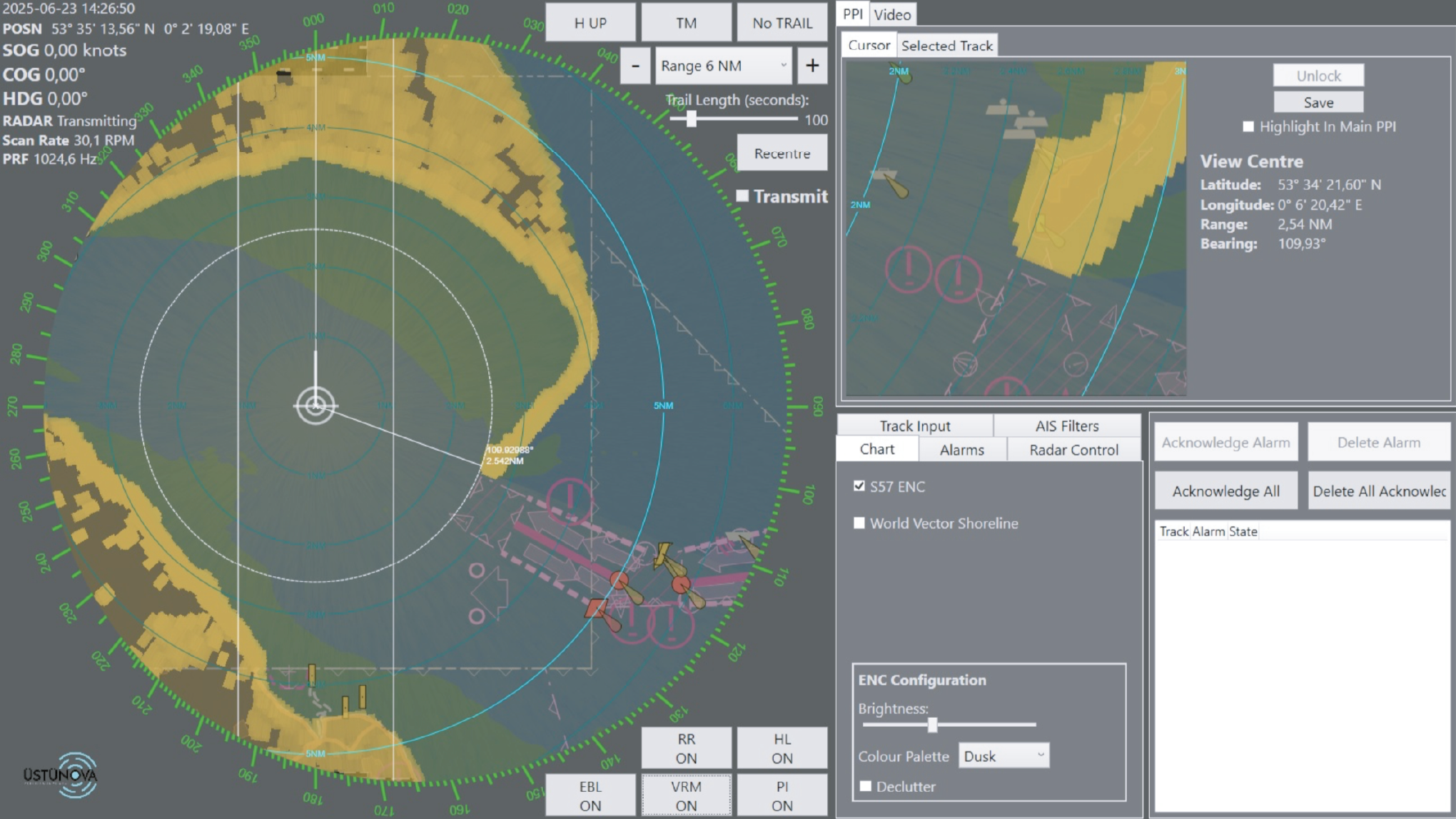 ARDA Radar Console Software Interface